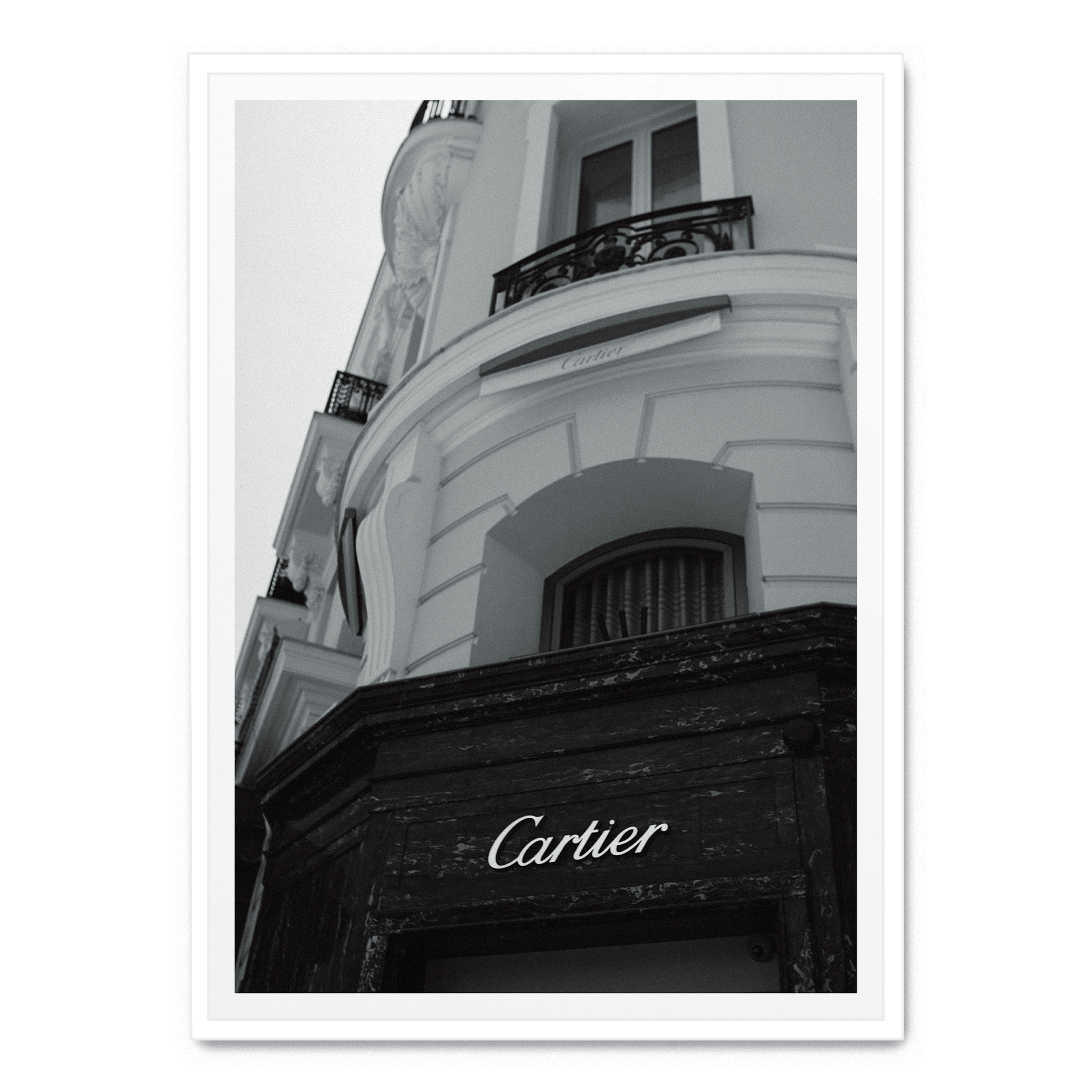 Cartier Vorderseite Schwarzweiß-Plakat: No frame / A4 (21 x 29,7 cm)