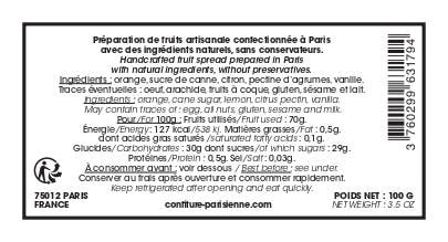 Orangen-Vanille-Marmelade - 100g - GUNDT HOME