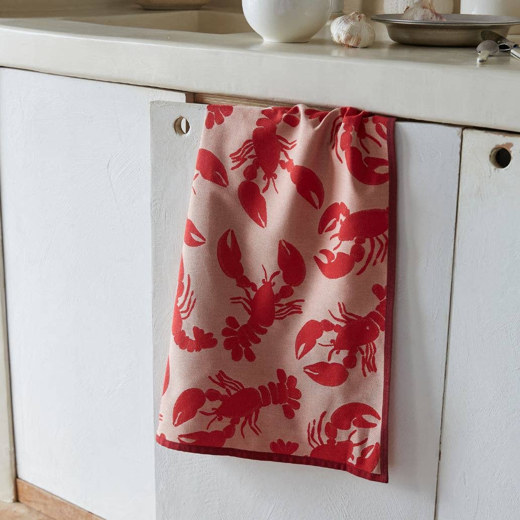 Geschirrtuch Bonne pêche rot: 50 x 70 cm - GUNDT HOME