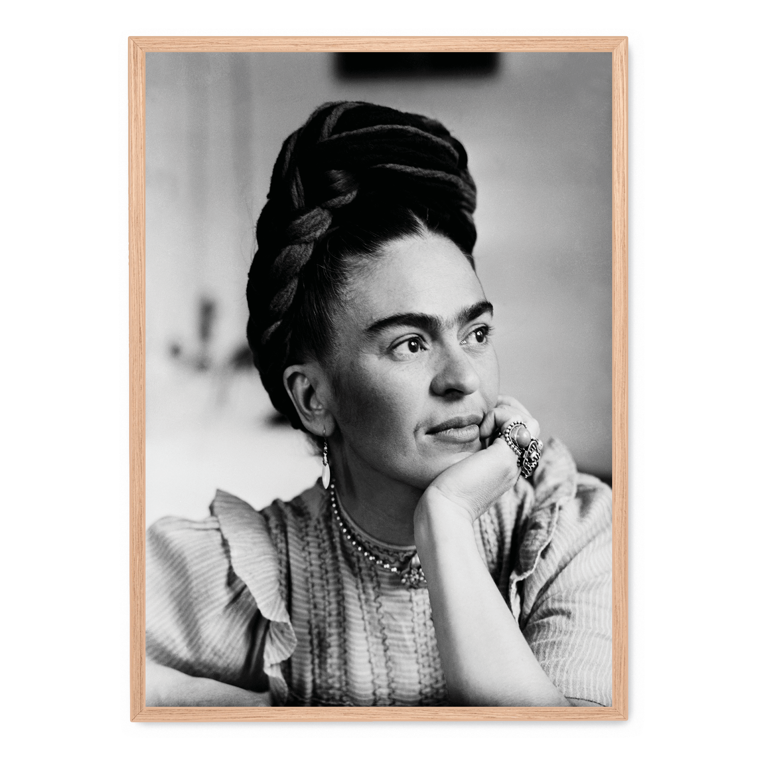 Frida-Kahlo-Pose-Plakat: No frame / A4 (21 x 29,7 cm)