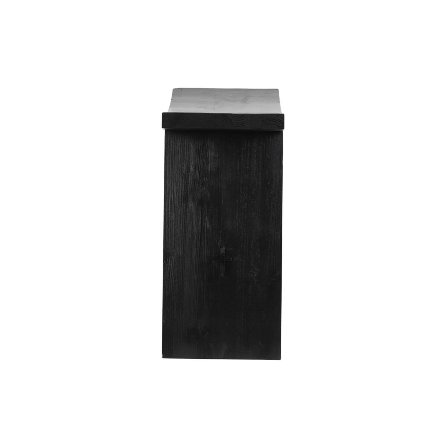 Hocker Nieke schwarz Holz