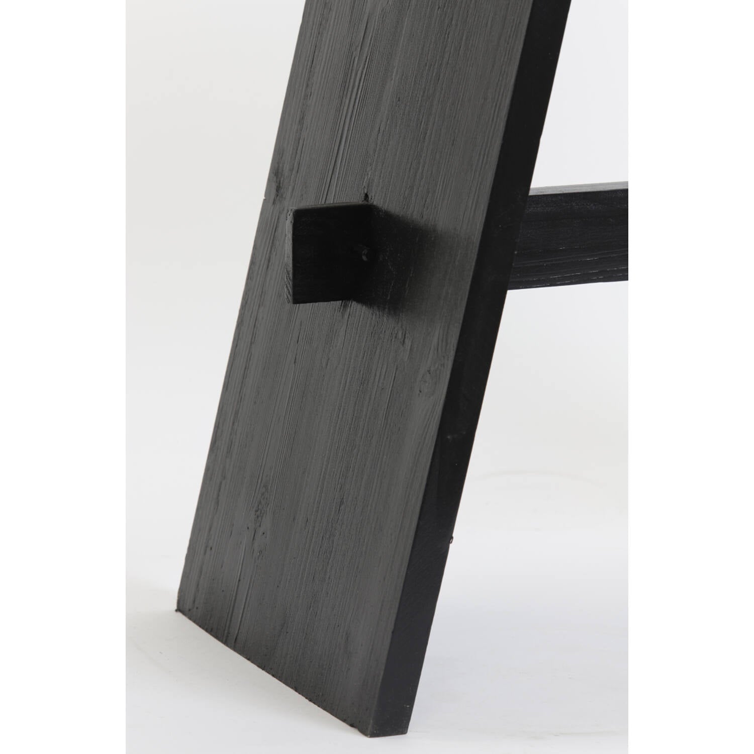 Hocker Nieke schwarz Holz