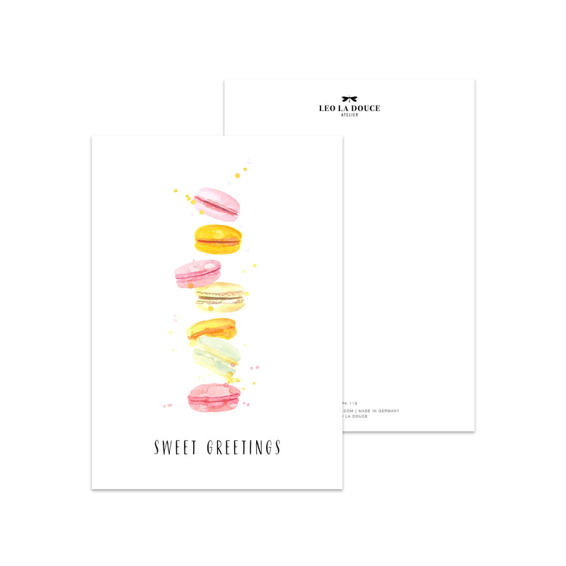 Postkarte · Macarons - GUNDT HOME