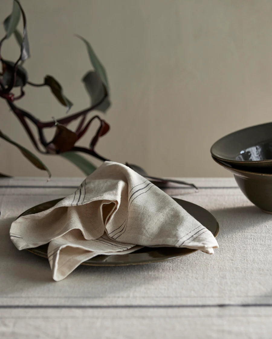 Mira Serviette sand/grau - GUNDT HOME