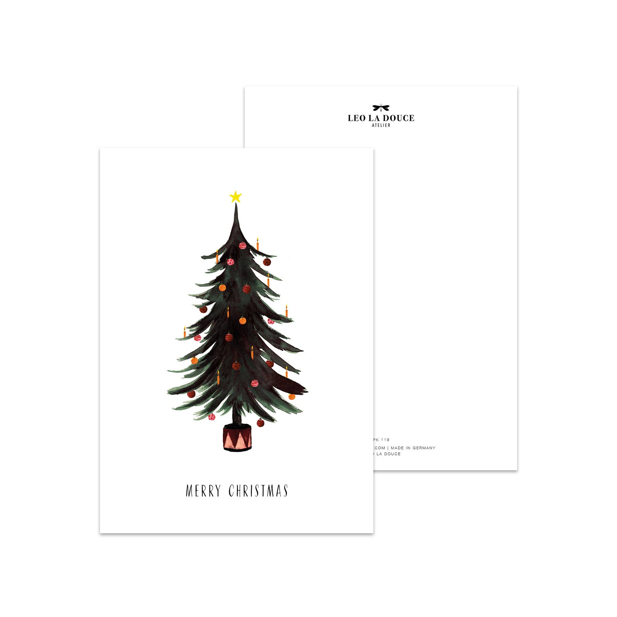 LEO LA DOUCE Postkarte - Christmastree