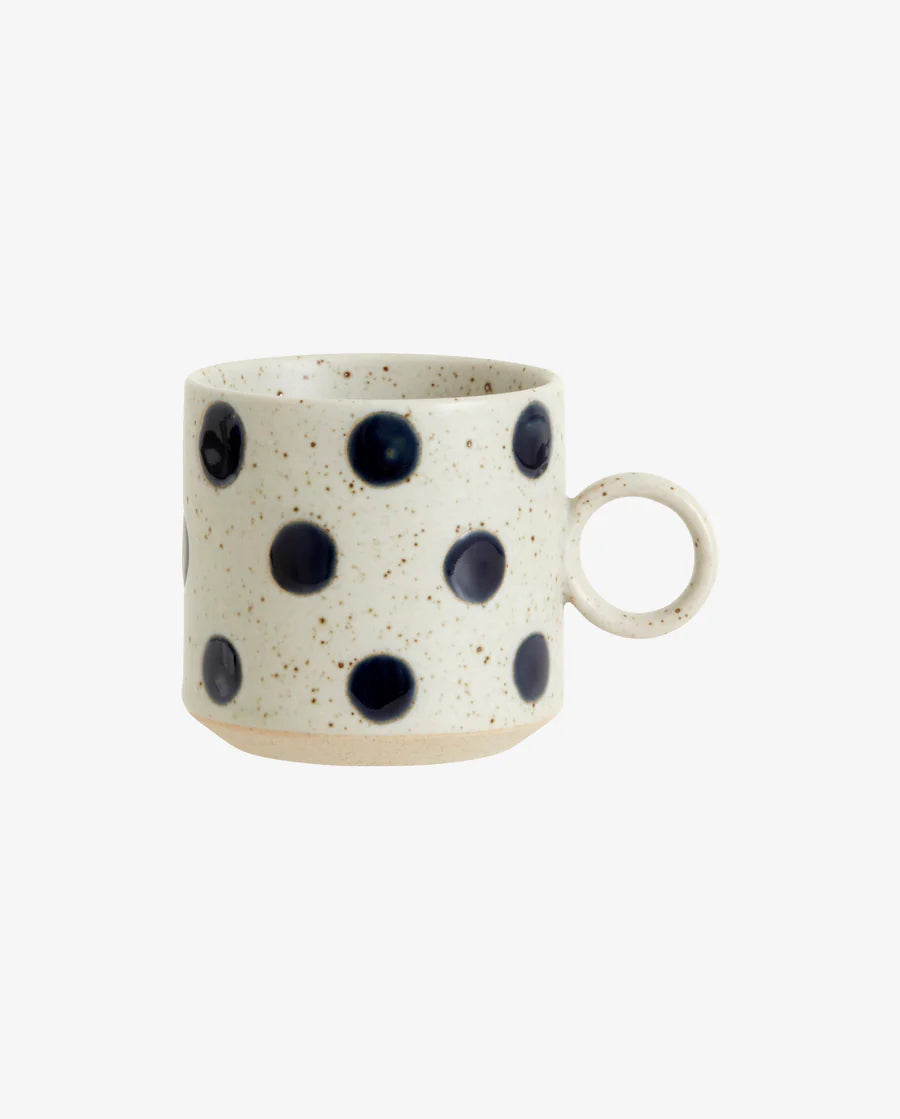 Grainy Tasse sand / dunkelblau