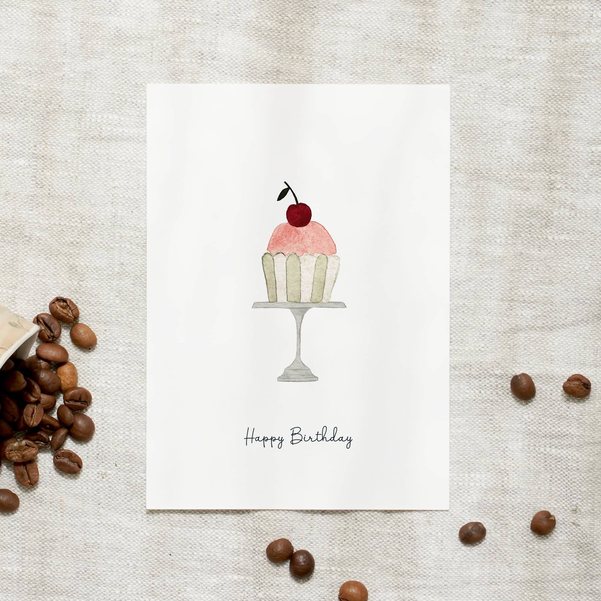 Postkarte · Happy Birthday | Cupcake
