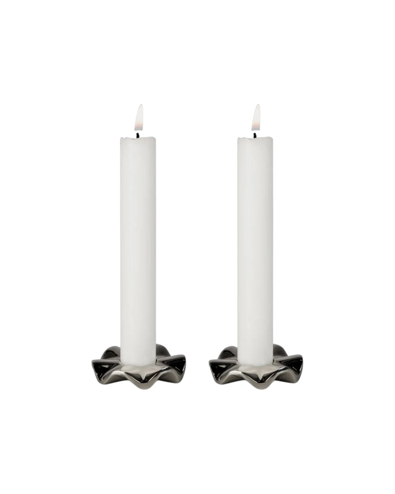 Signe Kerzenhalter silber 2er-Set - GUNDT HOME