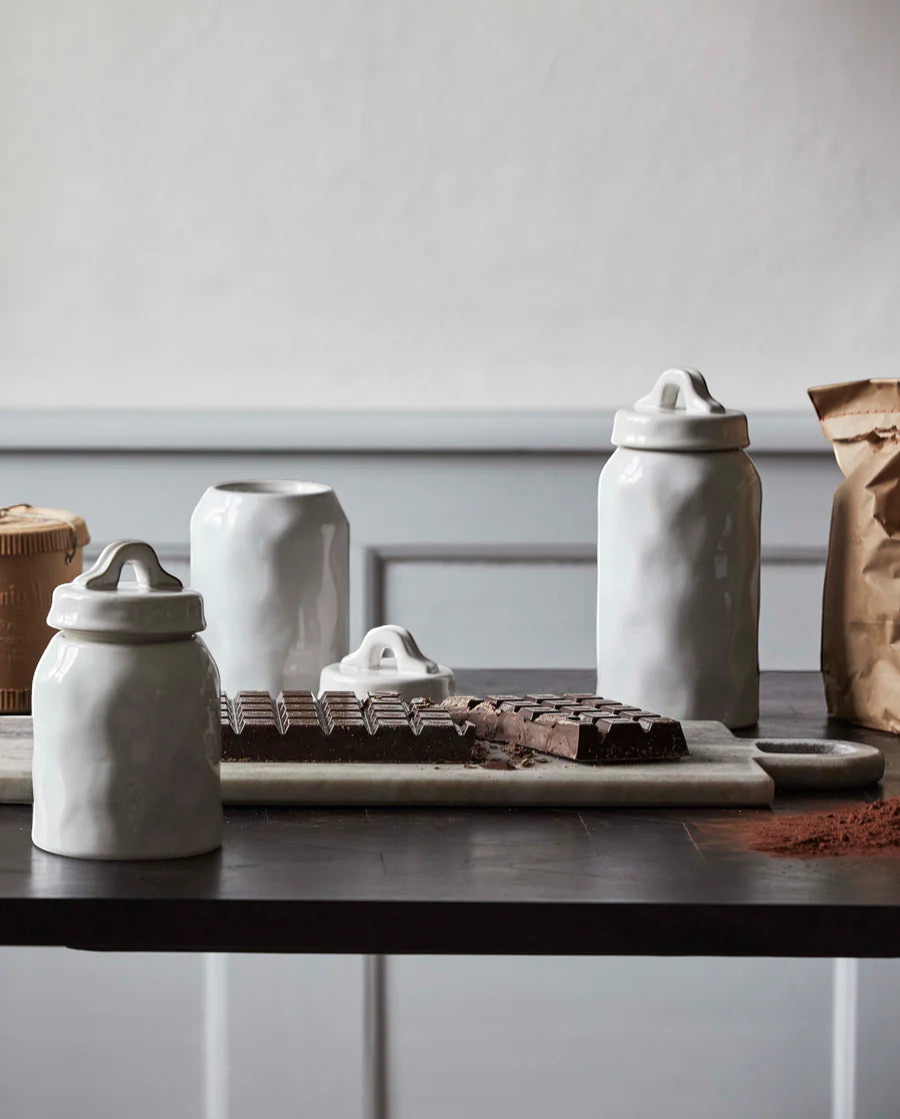 Lulo Aufbewahrungsgefäß weiss 1300 ml - GUNDT HOME