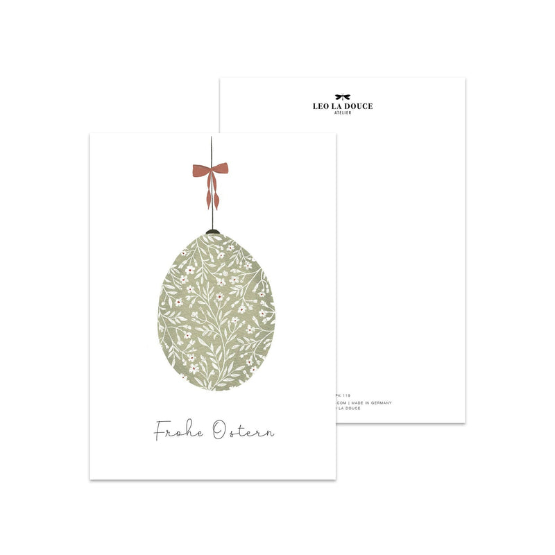 Postkarte · Osterei | Grün - GUNDT HOME