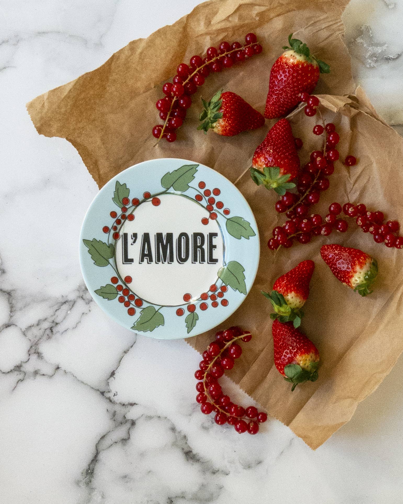 L'AMORE - Porzellanteller mit Schriftzug - GUNDT HOME