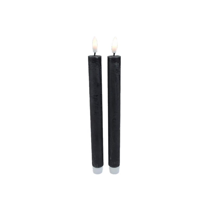 DEKO FLORALE LED Stabkerze Schwarz 21,5 - GUNDT HOME