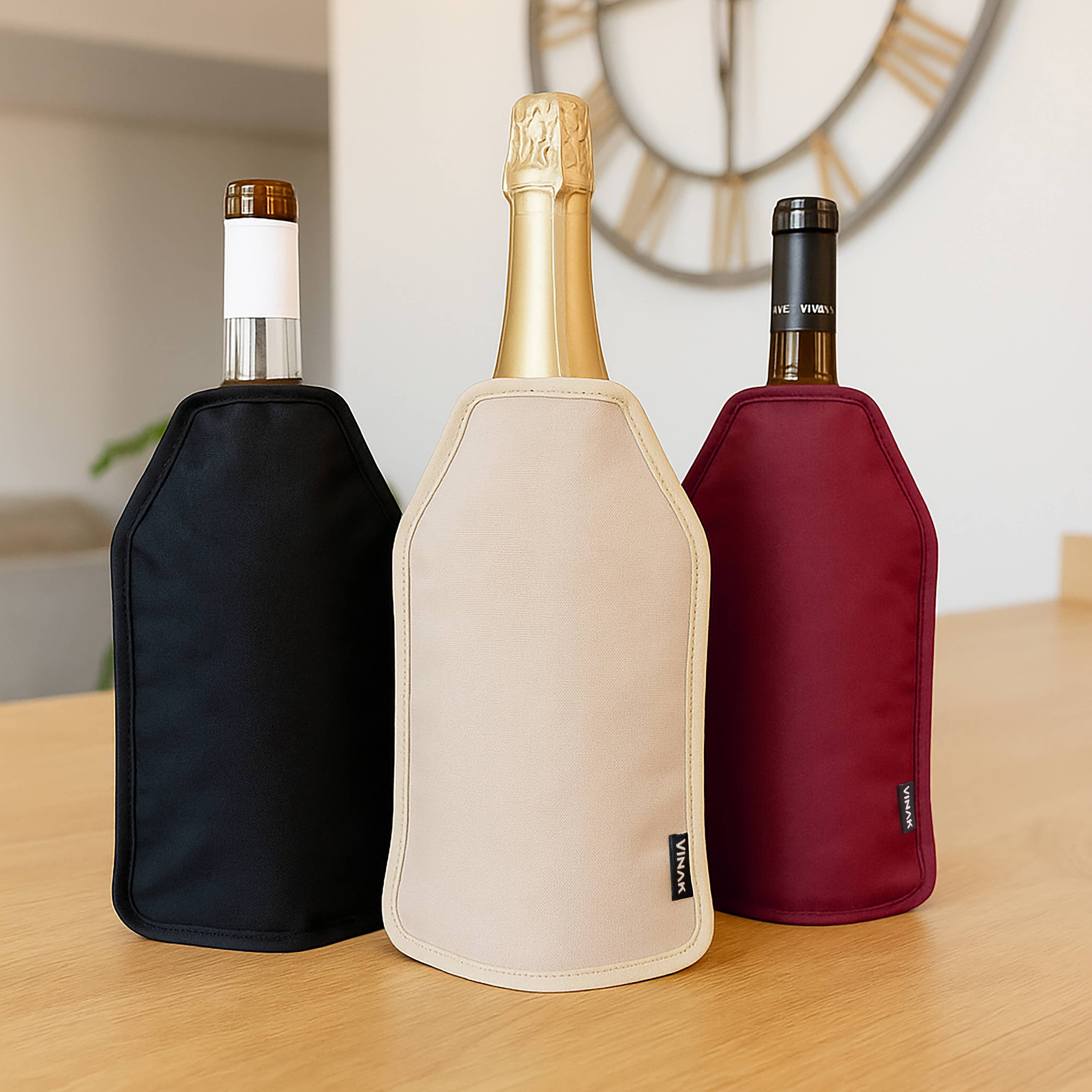 VINAK - XPERT Flaschenkühler für Wein - Champagner: Negro