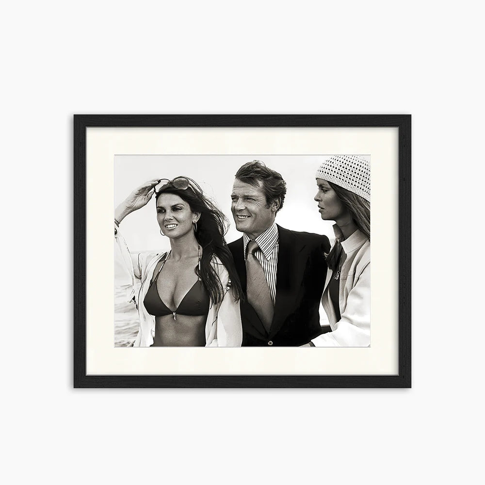 Roger Moore and Caroline Munro