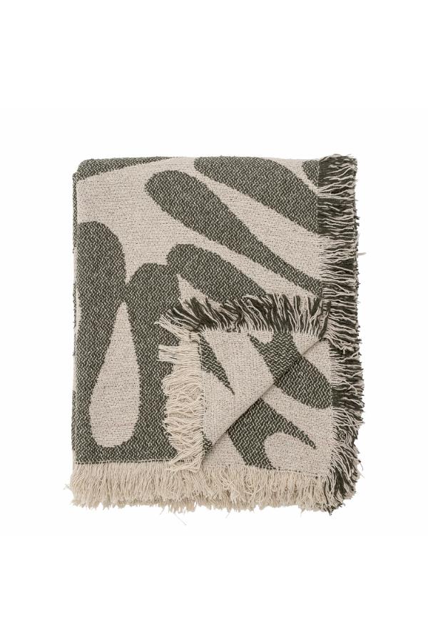 Alk Decke, Grün, Recycelte Baumwolle - GUNDT HOME