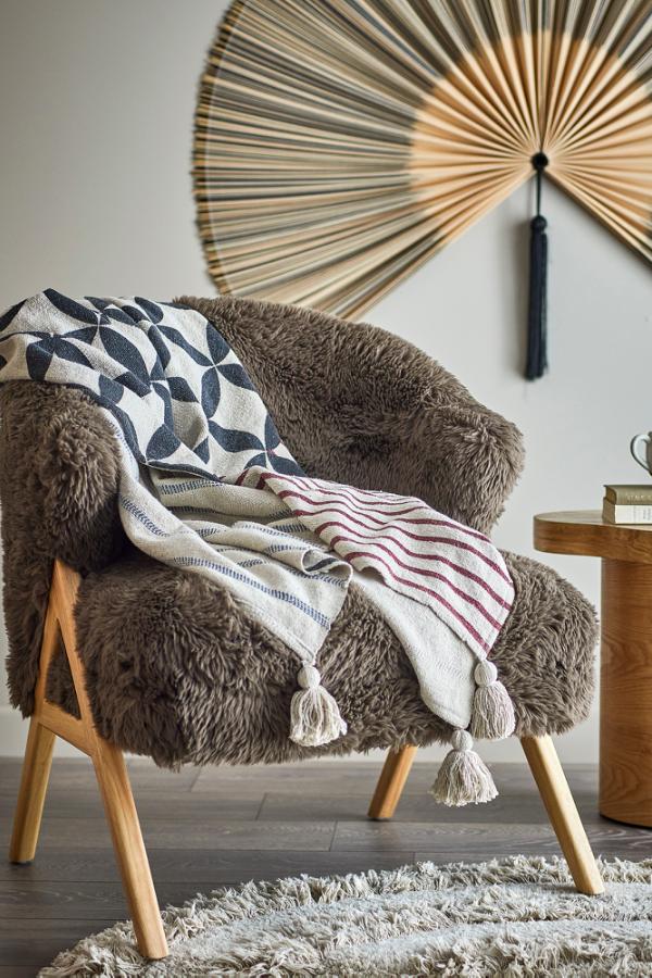 Forma Decke, Natur, Recycelte Baumwolle - GUNDT HOME