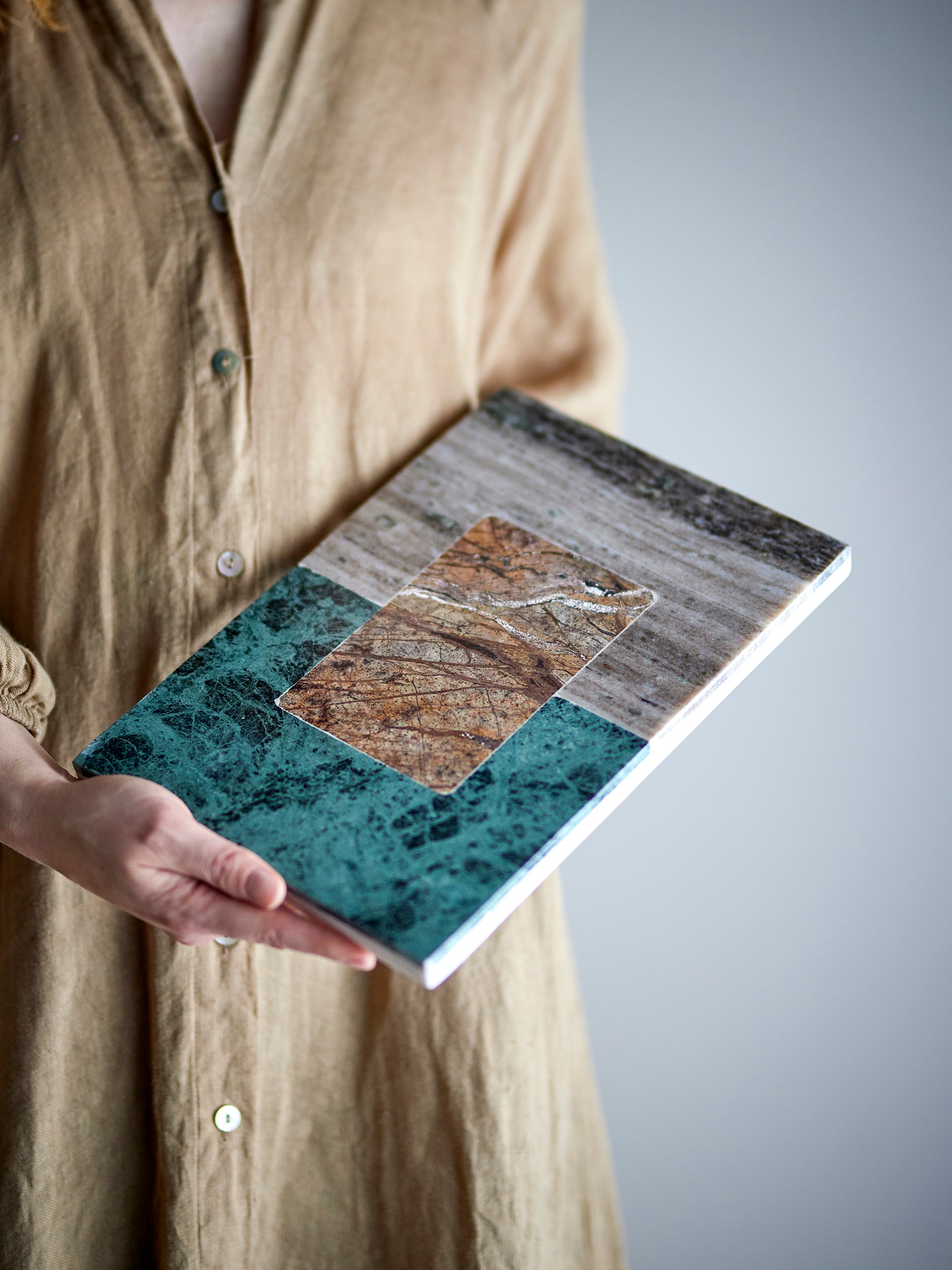 Ketil Schneidebrett, Grün, Marmor - GUNDT HOME