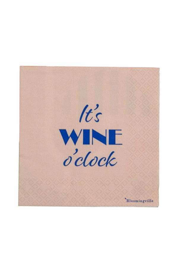 Wine Serviette, Blue, FSC® Mix, Papier - GUNDT HOME
