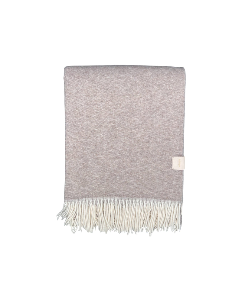 Decke mit Fransen Beige - GUNDT HOME