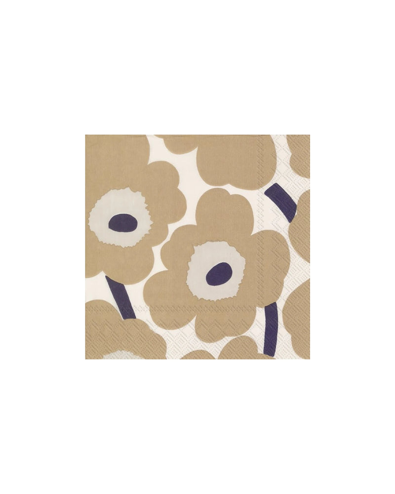 Unikko Creme Linen Lunch-Servietten - GUNDT HOME