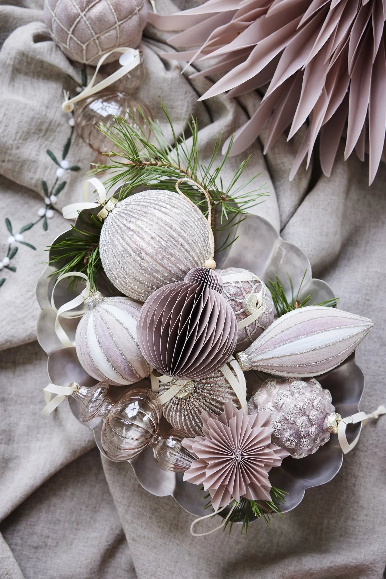 Norille Weihnachtskugel Puderrosa - GUNDT HOME