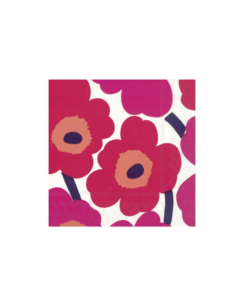 Unikko Rot Lunch-Servietten - GUNDT HOME