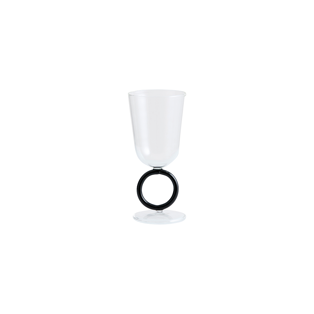 Apium Weinglas transparent/schwarz