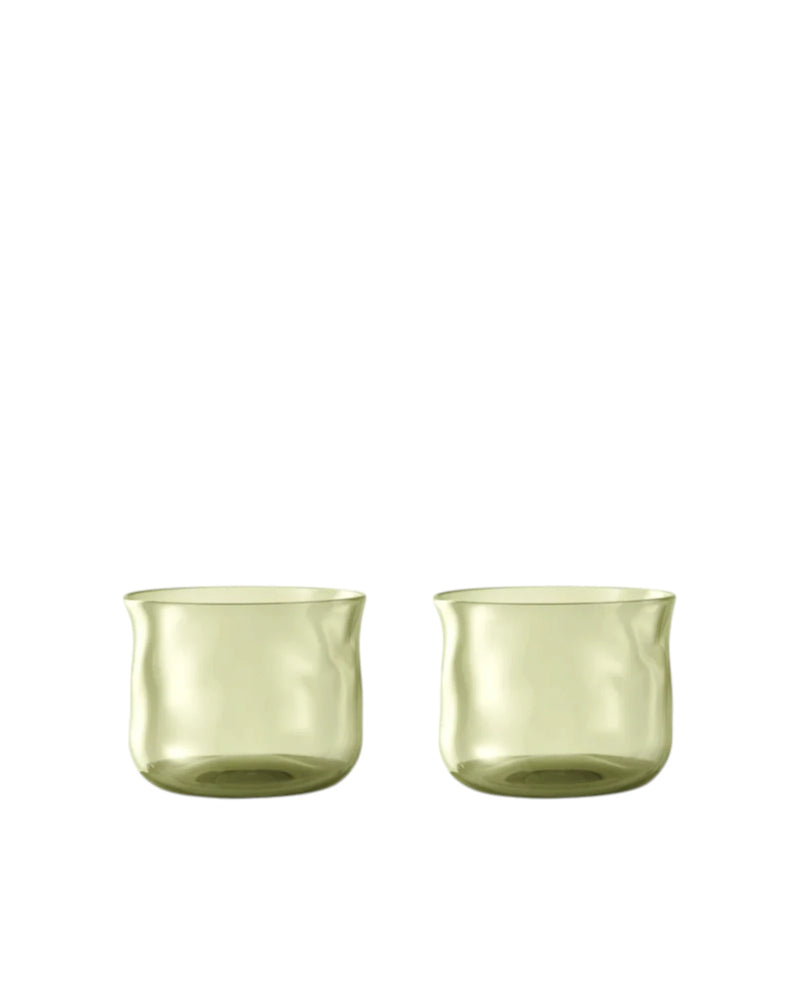 Swirl Glas Moss - Moosgrün - 2er Set - GUNDT HOME
