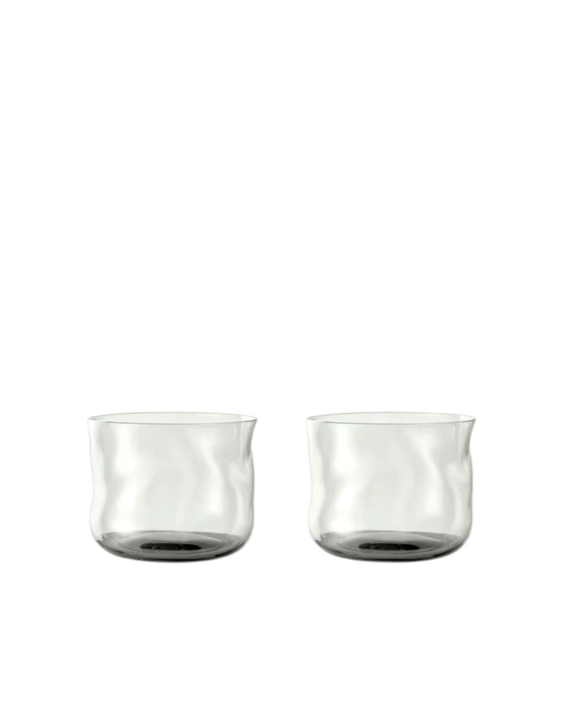 Swirl Glas Mist - Dunkelgrau - 2er Set - GUNDT HOME