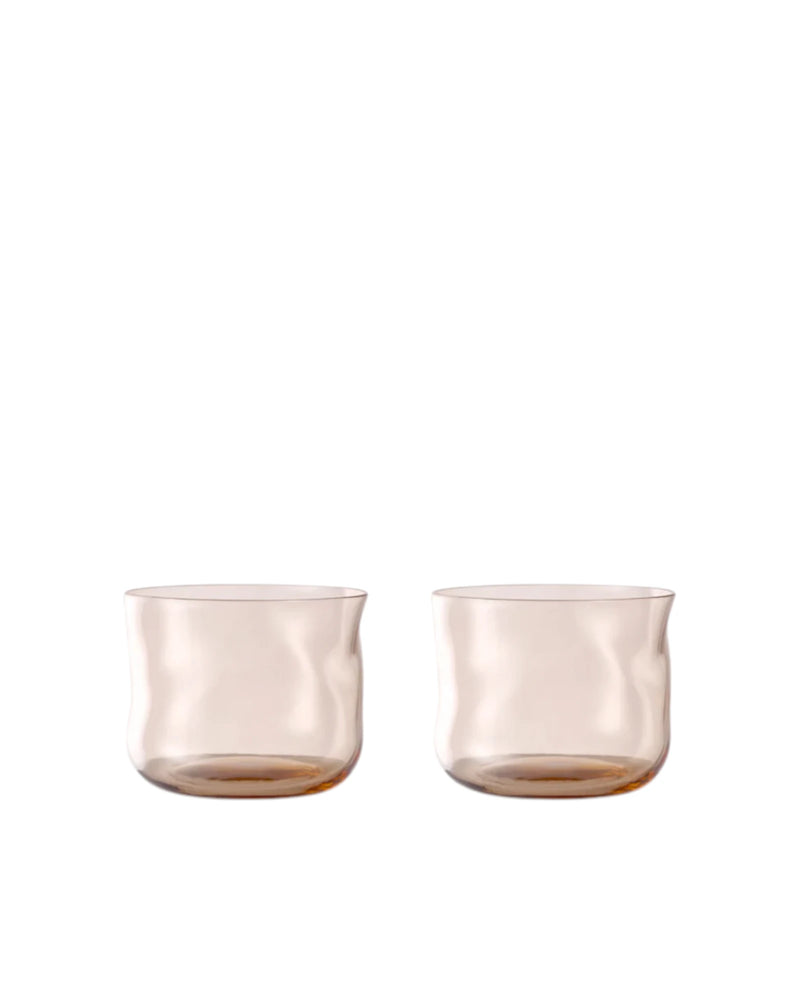 Swirl Glas Glow - Terrakotta - 2er Set - GUNDT HOME