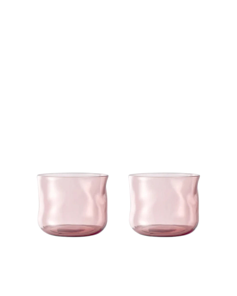 Swirl Glas Silt - Bordeauxe - 2er Set - GUNDT HOME
