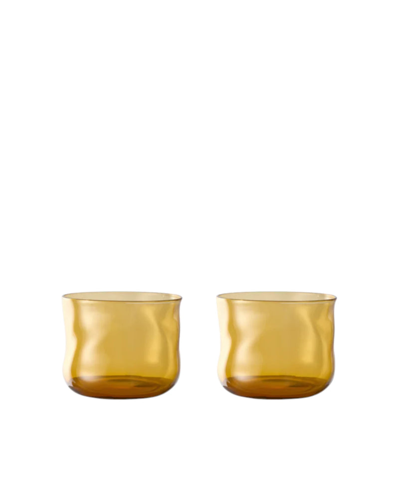 Swirl Glas Dune - Ocker - 2er Set - GUNDT HOME