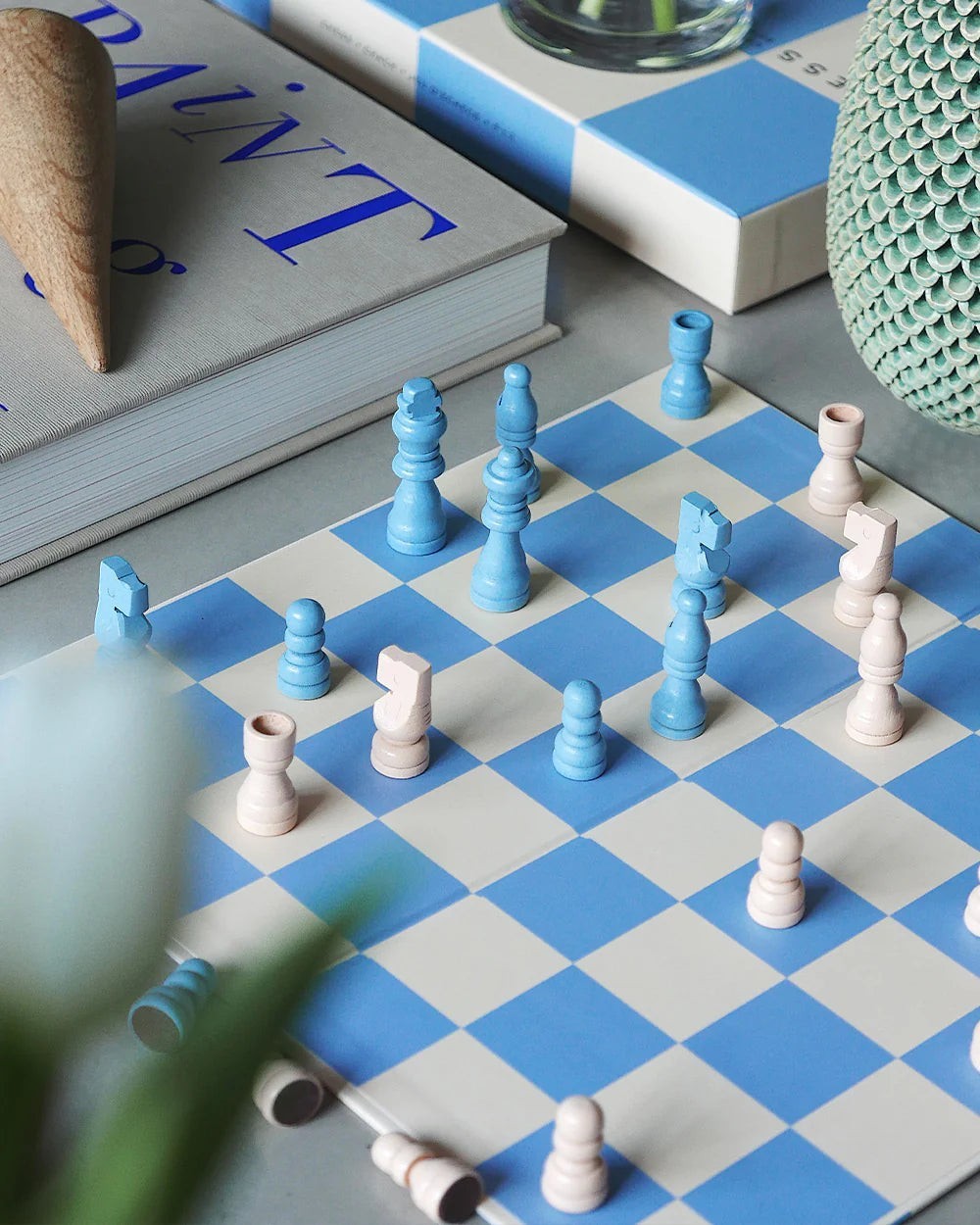 Schach Spiel Blau - GUNDT HOME