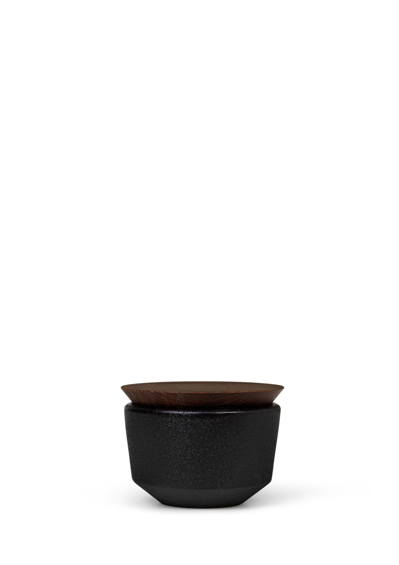 RÅ Salzschale mit Deckel, 150 ml, schwarz - GUNDT HOME