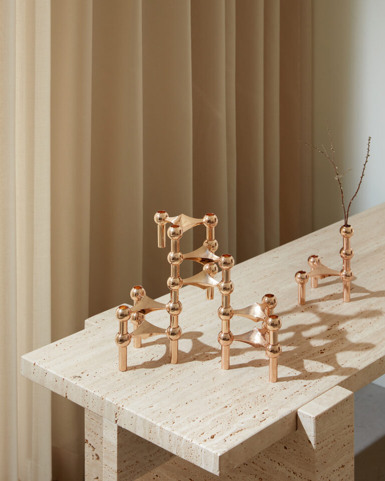Vase Roségold – ikonisches Design für das modulare Kerzenhalter-System - GUNDT HOME