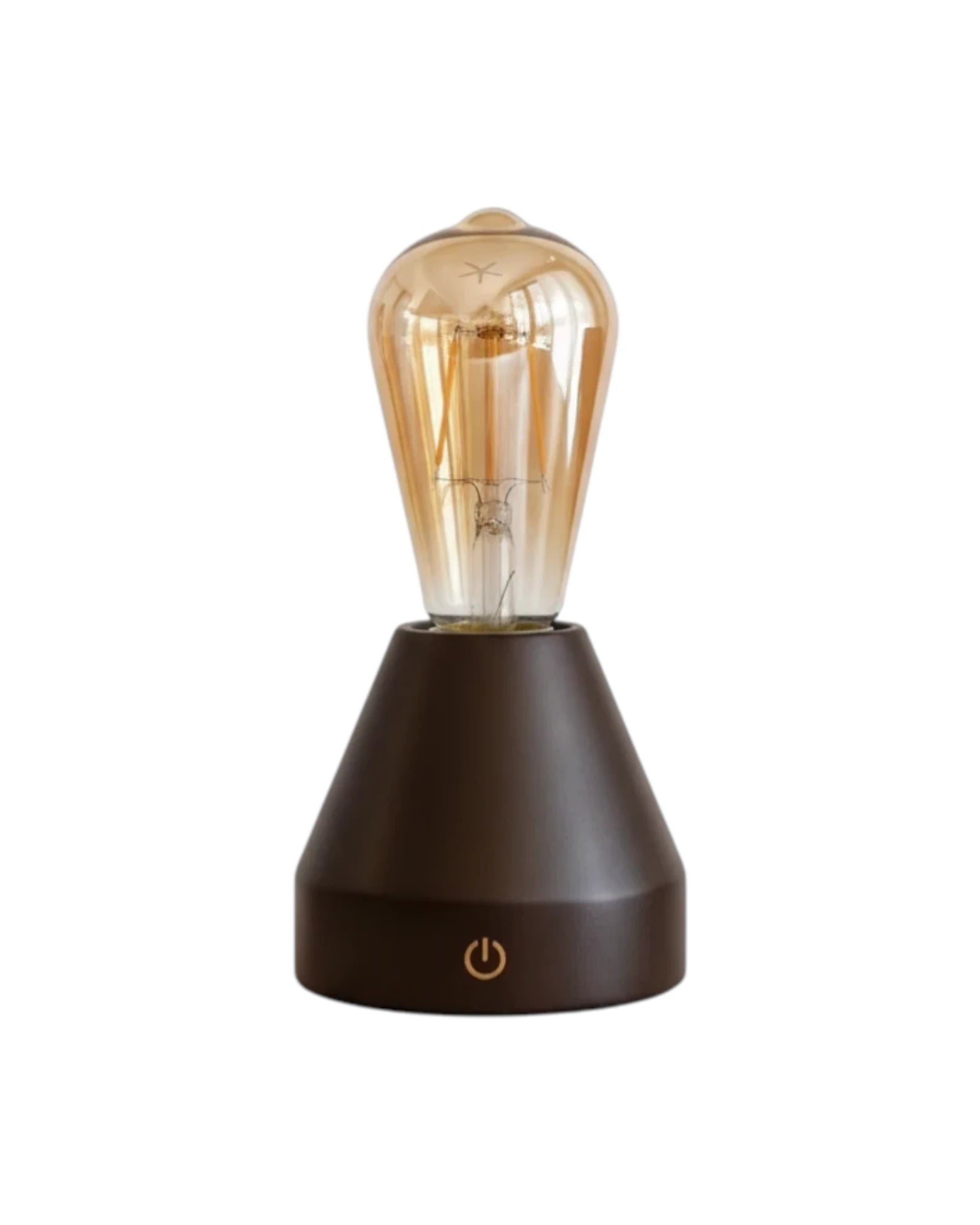 Dunkelbraune wiederaufladbare Tischlampe Zavi | LED, kabellos & 80 Stunden Akkulaufzeit - GUNDT HOME