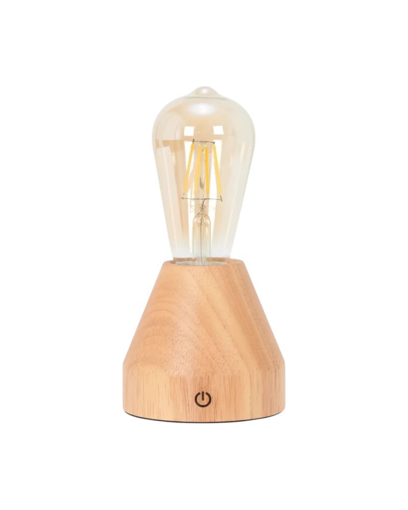 Hellbraune wiederaufladbare Tischlampe Zavi | LED, Kabellos & 80 Stunden Akkulaufzeit - GUNDT HOME