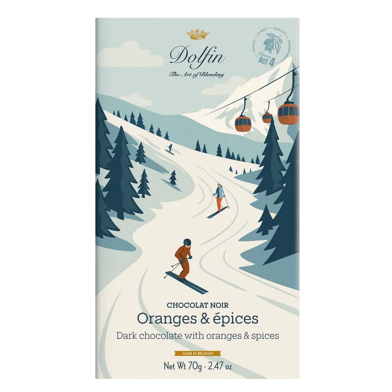 Zartbitterschokolade mit Orange und Gewürzen