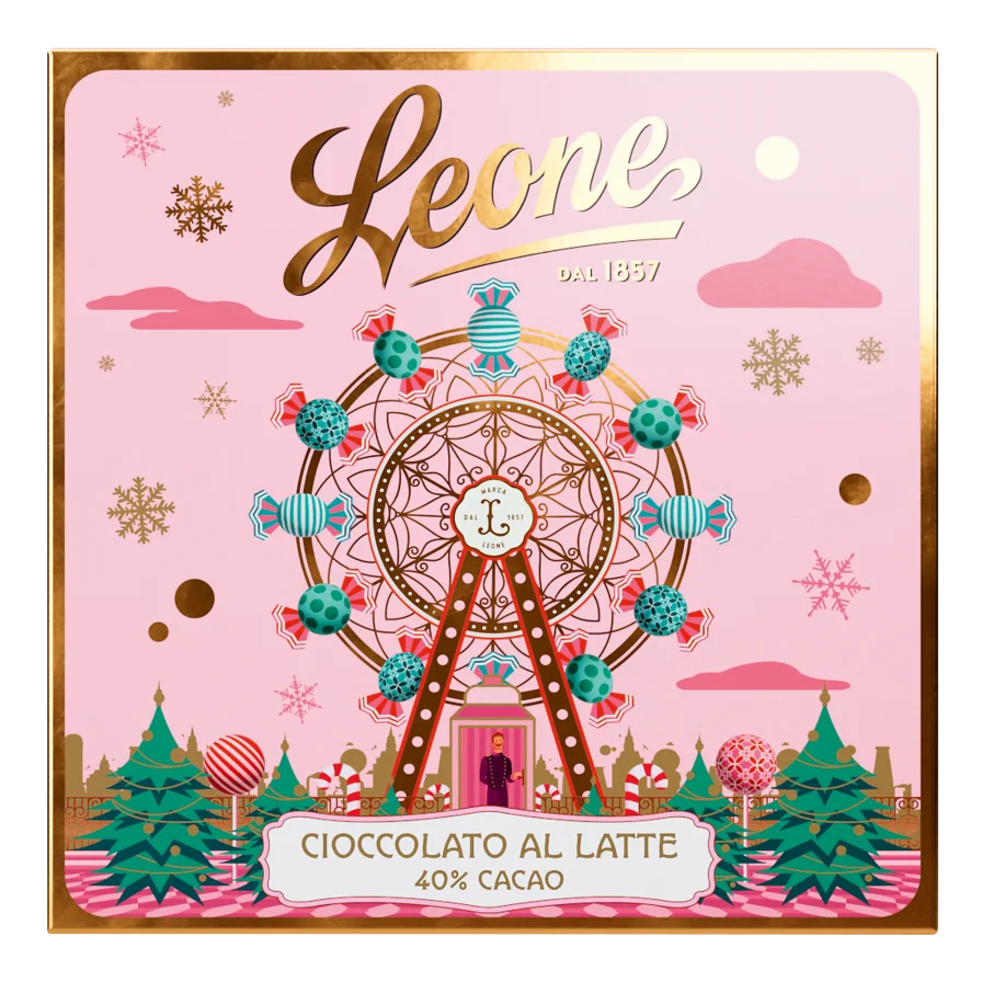 Grußkarte Candyland Riesenrad, 40% Kakao