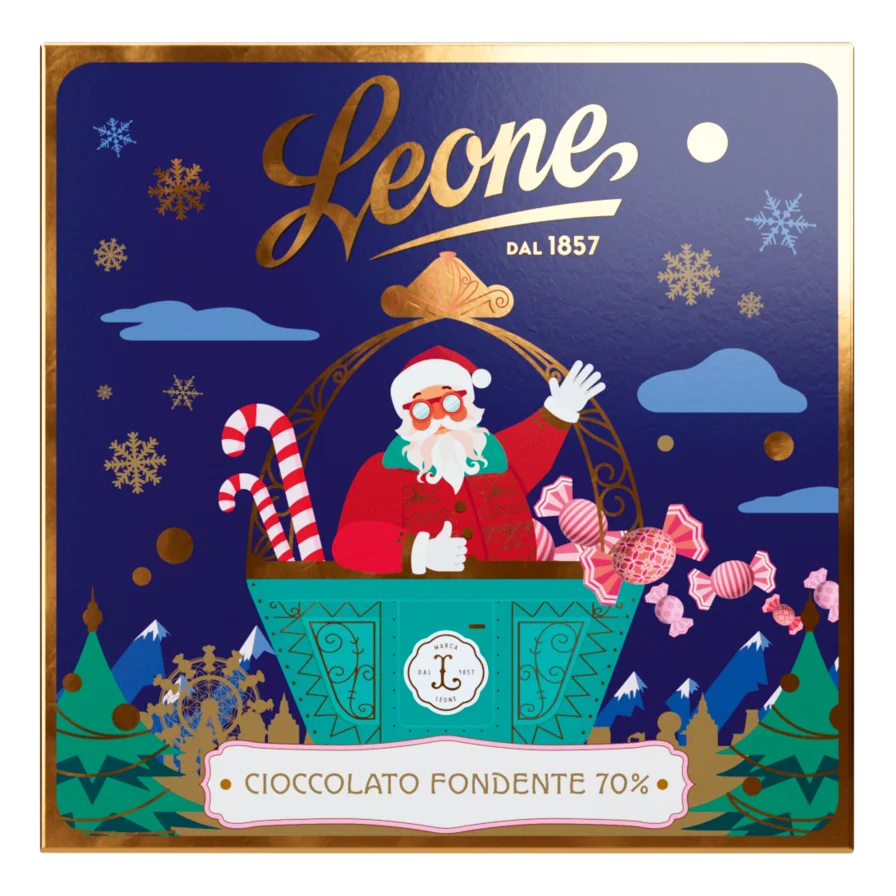 Grußkarte Candyland Santa Claus, 70% Kakao