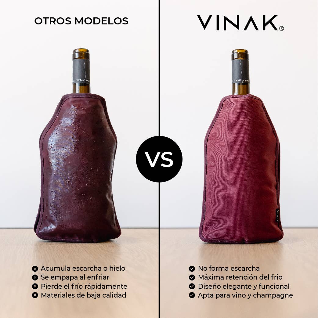 VINAK - XPERT Flaschenkühler für Wein - Champagner: Negro