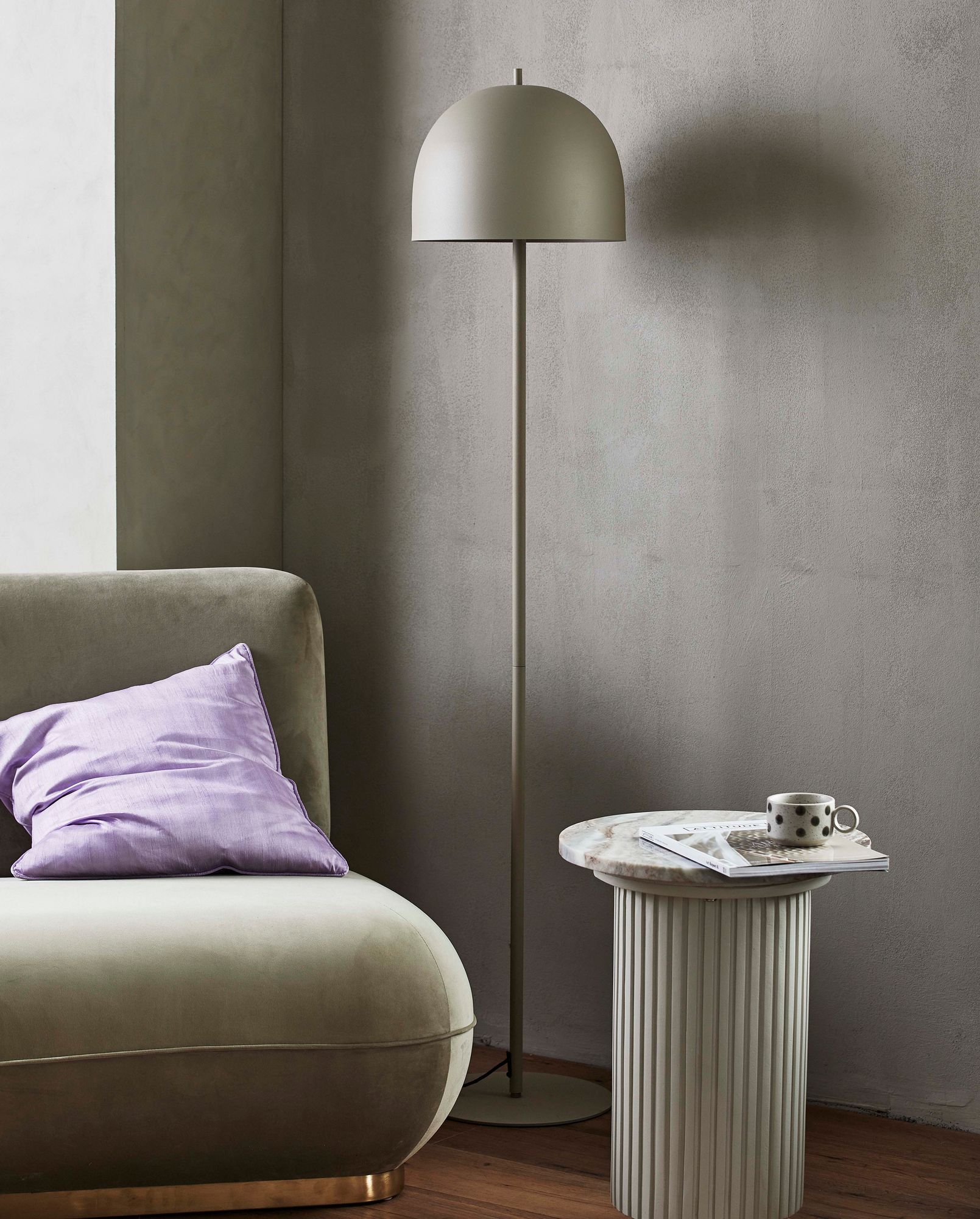 GLOW floor lamp - matte beige