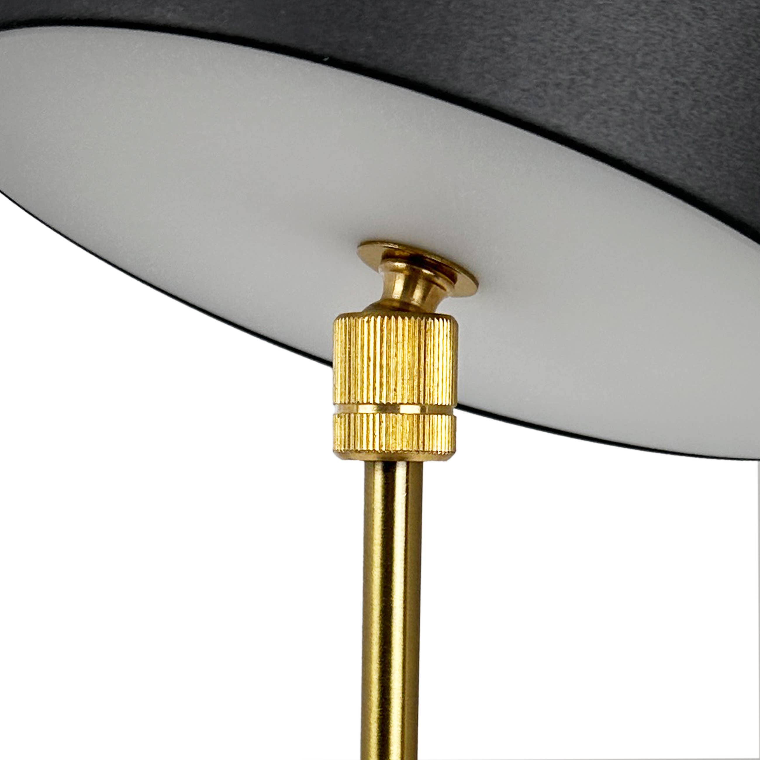 MOONLIGHT LED wiederaufladbare Tischlampe schwarz, messing, marmor