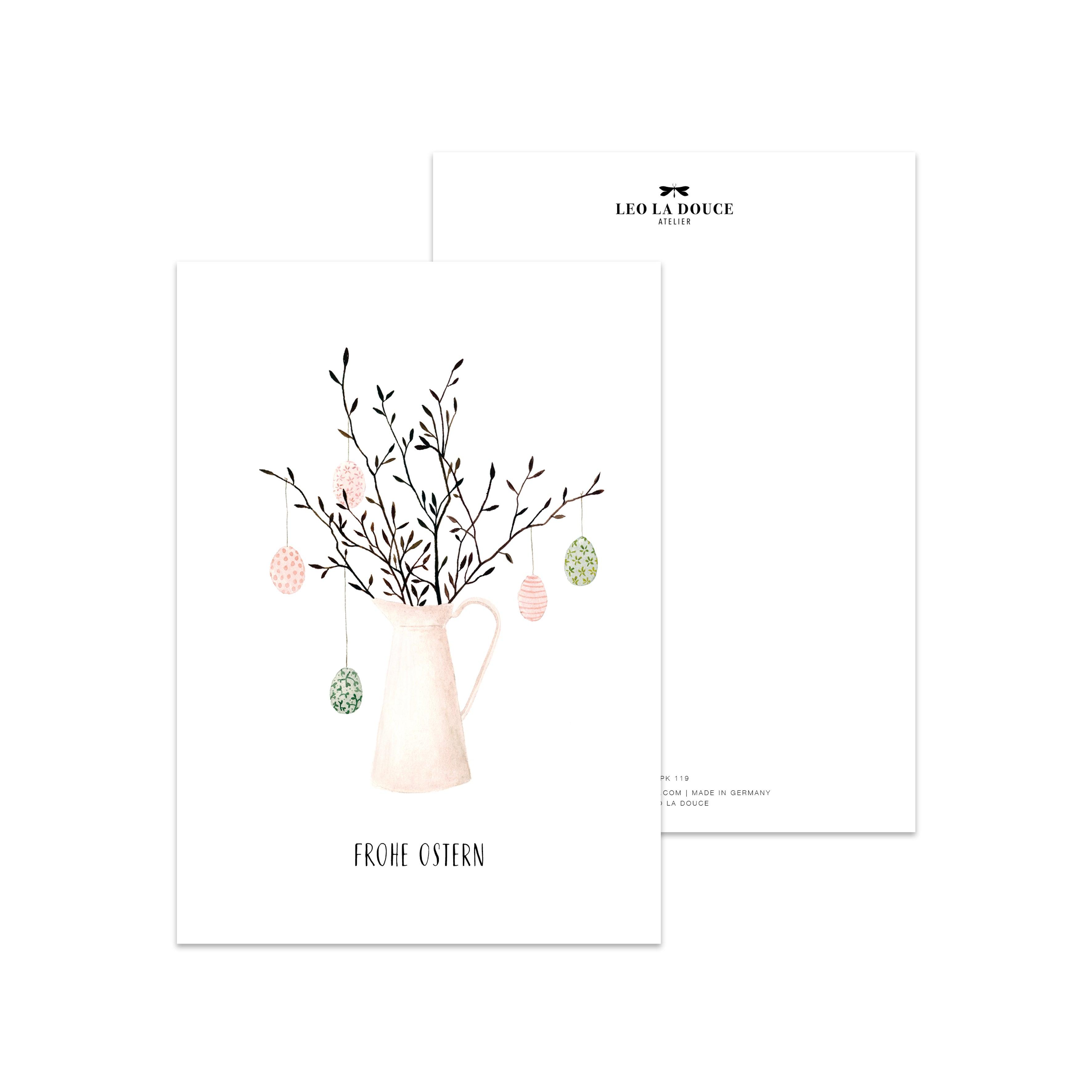 Postkarte - Ostervase - GUNDT HOME