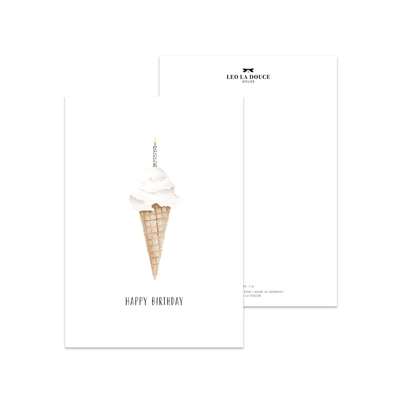 Postkarte - Ice cream candle - GUNDT HOME