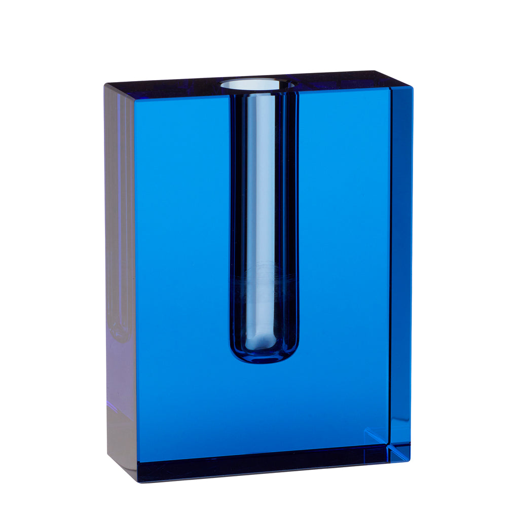 HÜBSCH Block Vase Blau