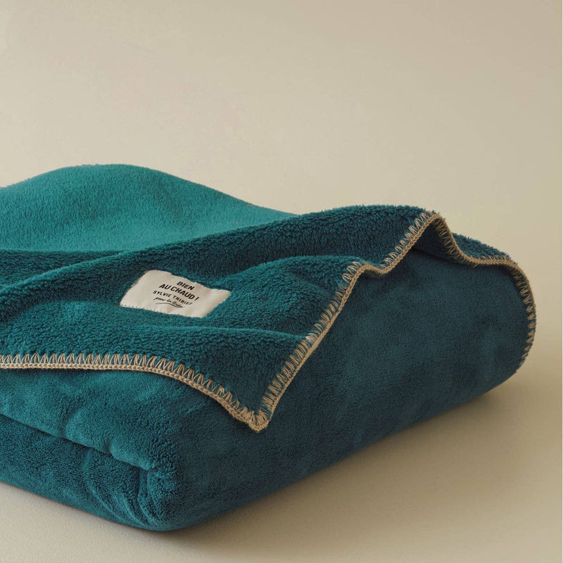 Bien au chaud Polarfleecedecke in Blau: 150x175 cm - GUNDT HOME