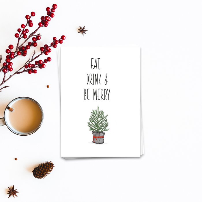 Eat, drink an be merry - Postkarte - GUNDT HOME