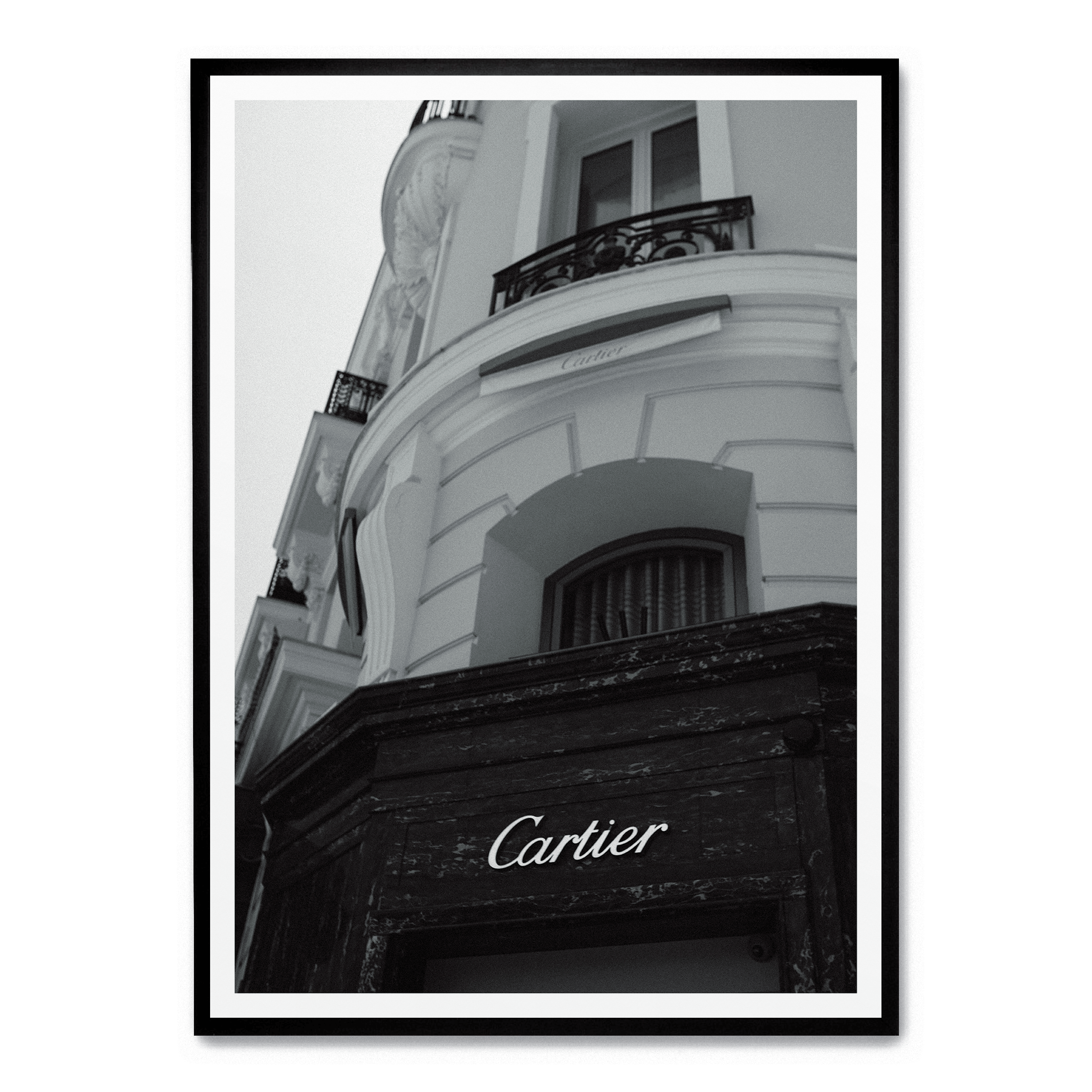 Cartier Vorderseite Schwarzweiß-Plakat: No frame / A4 (21 x 29,7 cm)