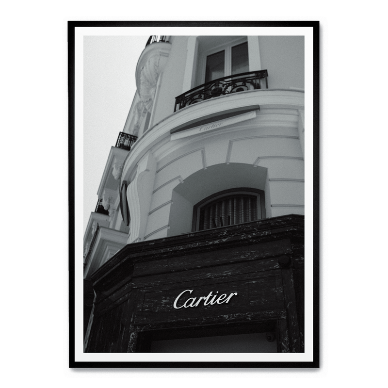 Cartier Vorderseite Schwarzweiß-Plakat: No frame / A4 (21 x 29,7 cm)